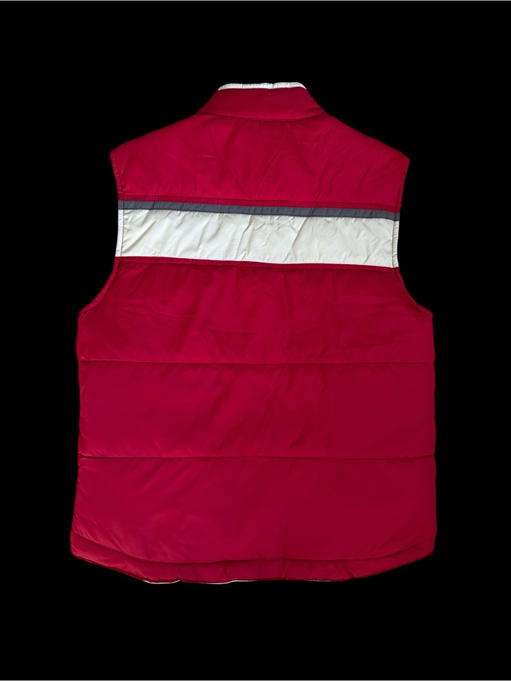 Vintage Abercrombie & Fitch Red Puffer Vest Y2K Colorblock Gorpcore Gilet Size M - Picture 2 of 11
